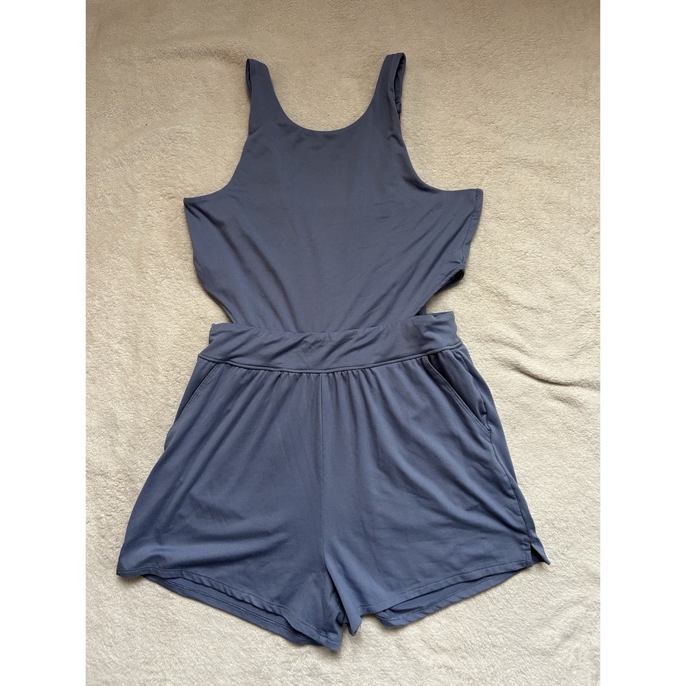 Abercrombie Kids Blue Active Cut-Out Romper Adjustable Straps Size 15/16